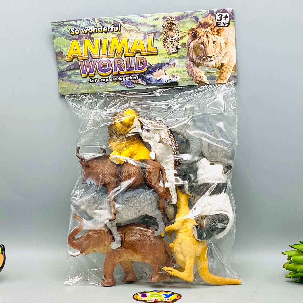 7Pcs Kids Premium Wild Animal World