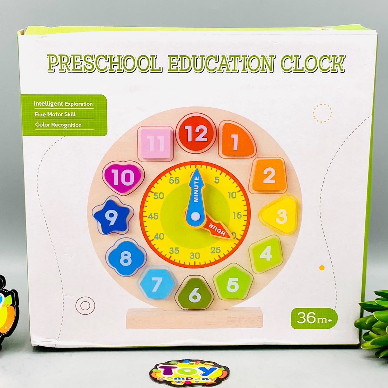 Wooden Pre-School Educational Clock